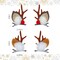 Christmas Hair Clip, 2 Pairs Cute Reindeer Antlers Ears Hair Accessory with Plush Ball, Christmas Hair Pins for Women Girls Kids and Party Favors